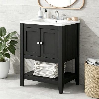 24"  Modern Sleek Bathroom Vanity