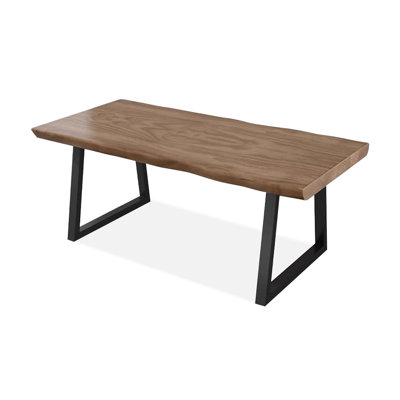 Bureau rectangulaire en bois massif noyer