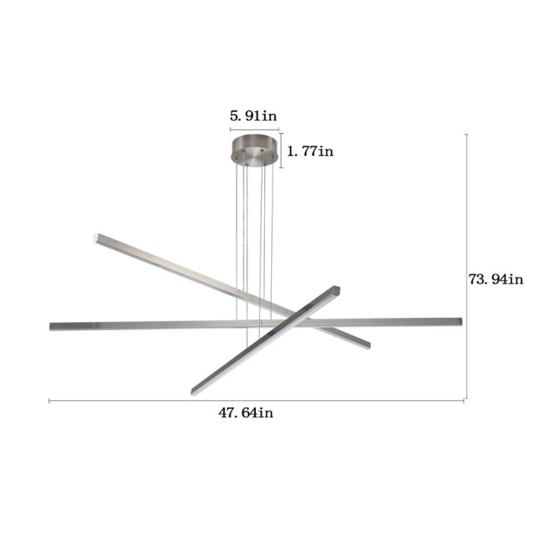1 - Light LED Chandelier, Hardwired