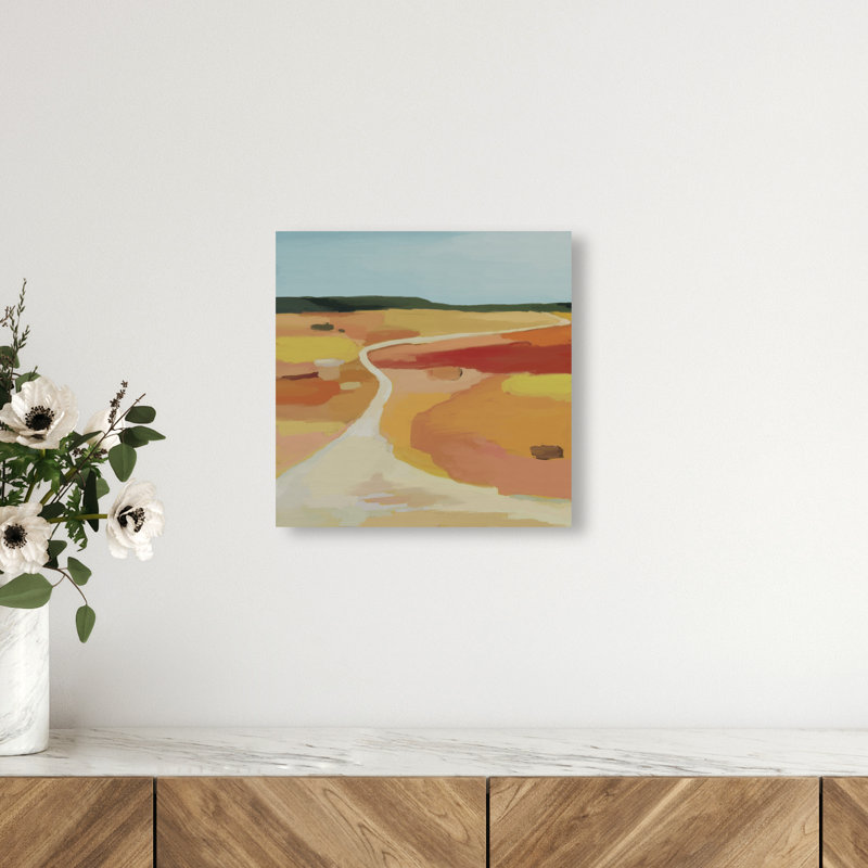 Yellow Road Print by Oliver Gal, 12" H x 12" W, Gallery Wrapped