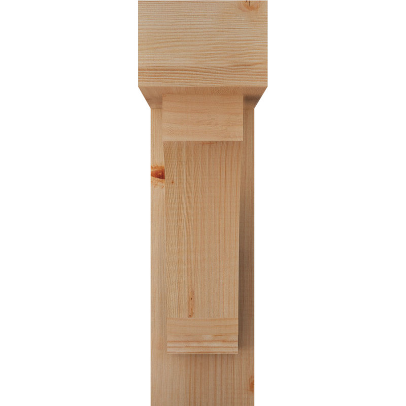 Imperial Block Bracket w/ Offset Brace, 22 x 18, 6"W Douglas Fir (Rough Sawn)