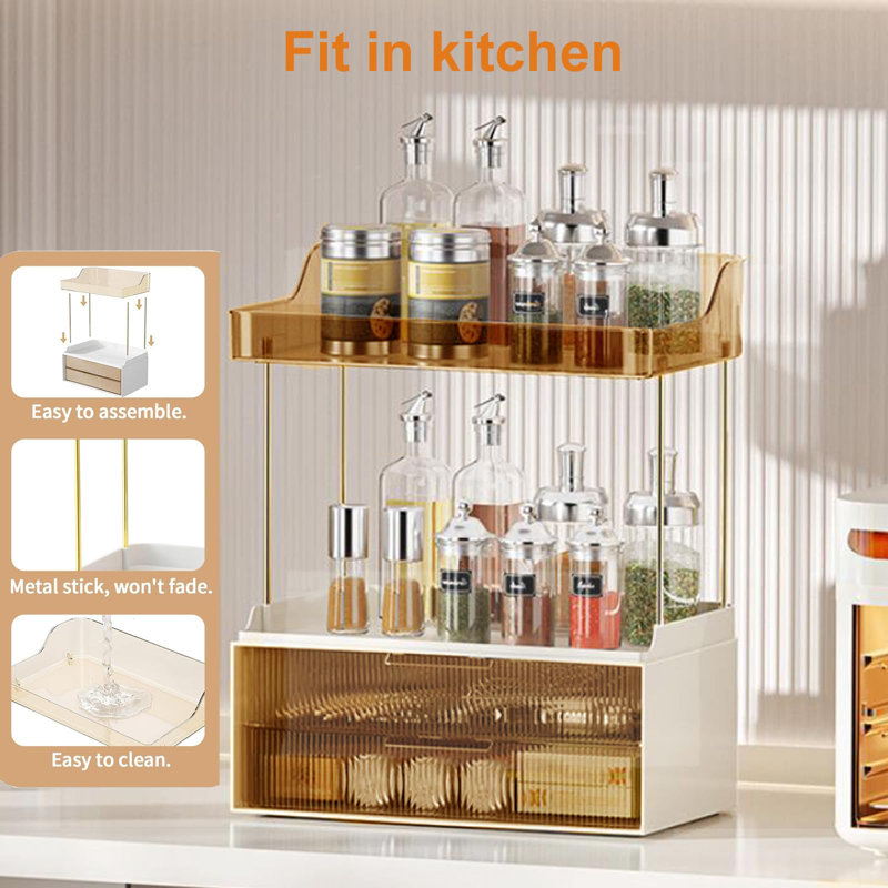 Delimar Polyethylene Makeup Organiser, Amber