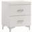 White 2-drawer Nightstand