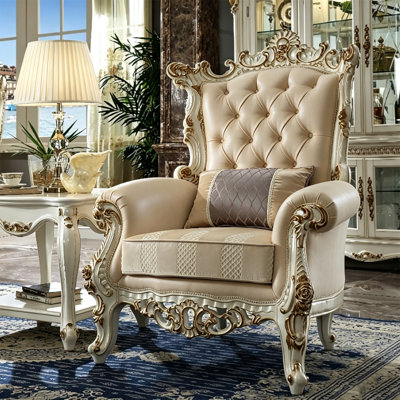 Vintage Ornate Carved Solid Wood Sofa