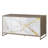 Console Cabinet With White Marble Paint And - Practical Shelves Functional Interior Storage
