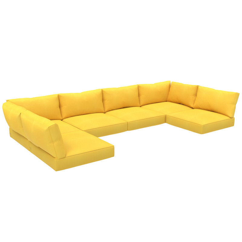 Ensemble de coussins de remplacement pour canapé Sunbrella, 5 po d'épaisseur, paquet de 14 pièces, Toile tournesol