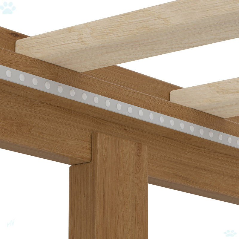 Wood Platform Bed Frame With Slat Support