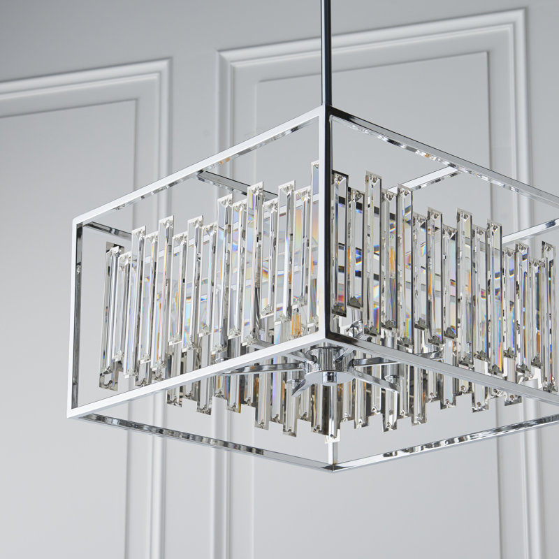 Abingdon 6 - Light Chrome Square/Rectangle Pendant