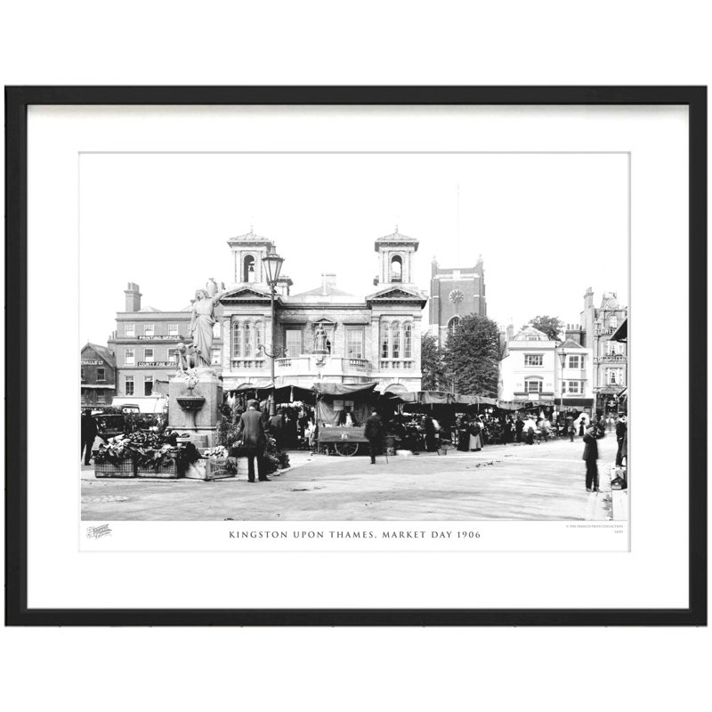 Kingston Upon Thames, Market Day 1906 by Francis Frith - Single Picture Frame Print, 45cm H x 60cm W x 2.3cm D