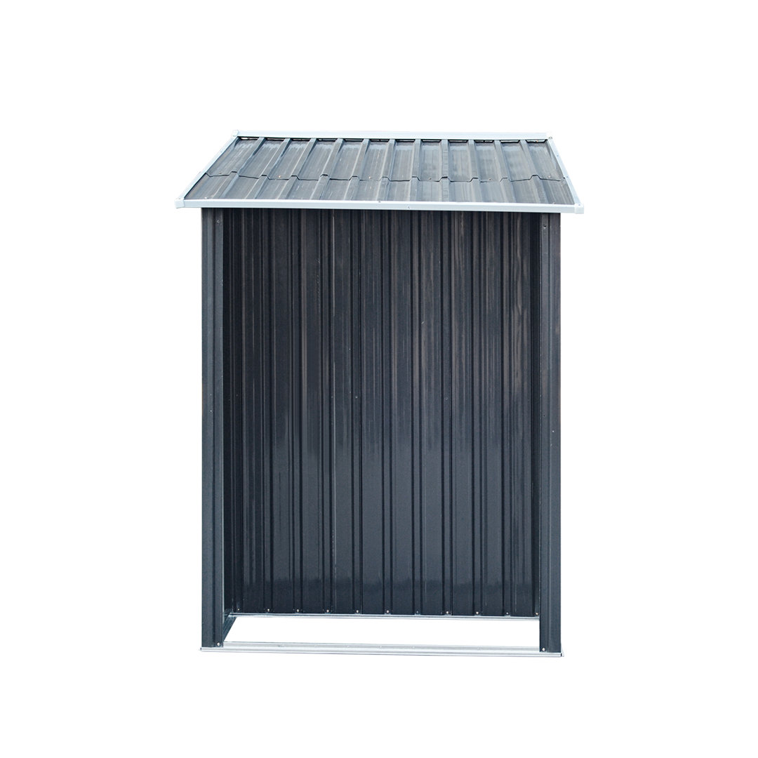 Garage Shed with Log Storage 11 ft. W x 4 ft. D Galvanised Steel