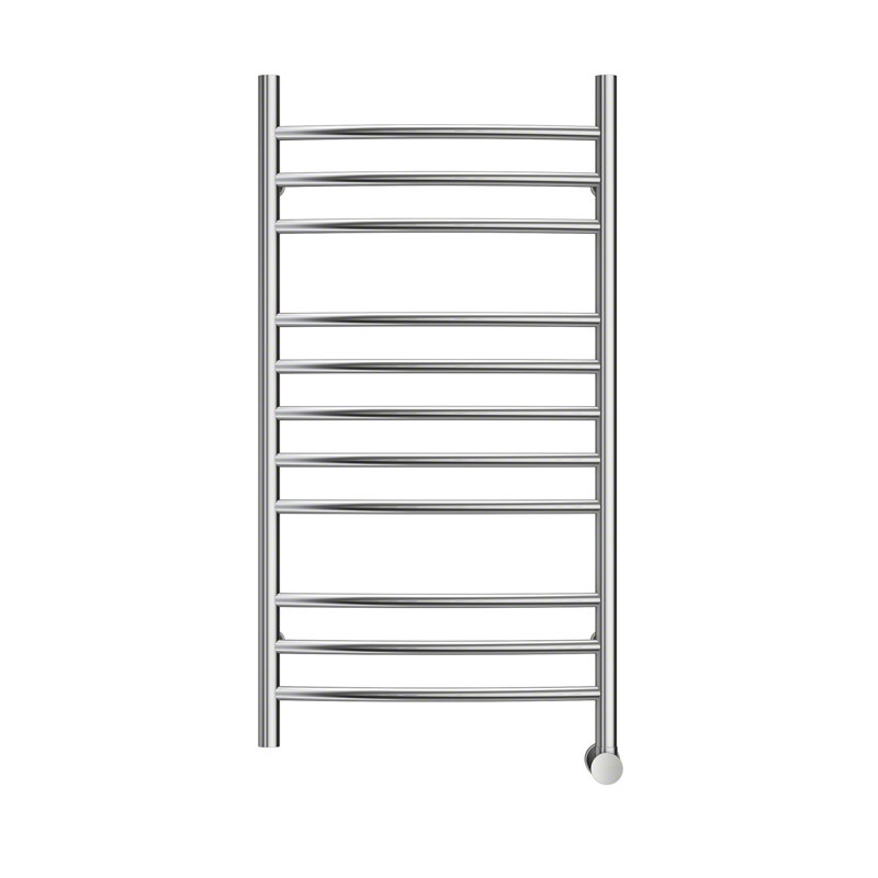 Chauffe-serviettes électrique mural avec minuteur numérique, Acier inoxydable brossé, 38.88" H x 20" W x 4.25" D