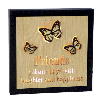 Friends Friends, papillons et plaque à DEL