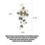 Blue metal material butterfly-shaped free-form wall-mounted clock
