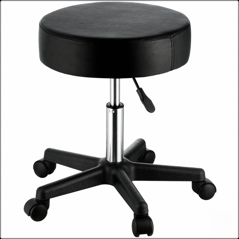 Tabouret pivotant à hauteur réglable avec coussin d'assise ultra-épais, capacité de 181 kg (400 lb) pour salons de coiffure, bureaux et cabinets médicaux