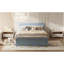 Lit plateforme double pleine grandeur avec tiroir et tablettes à double couche - Rangement stable, pratique et pratique, ne nécessitant pas de sommier tapissier Utilisation à long terme-1374467158