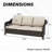 3-person Outdoor Patio Rattan Sofa With Cushions-1369867252