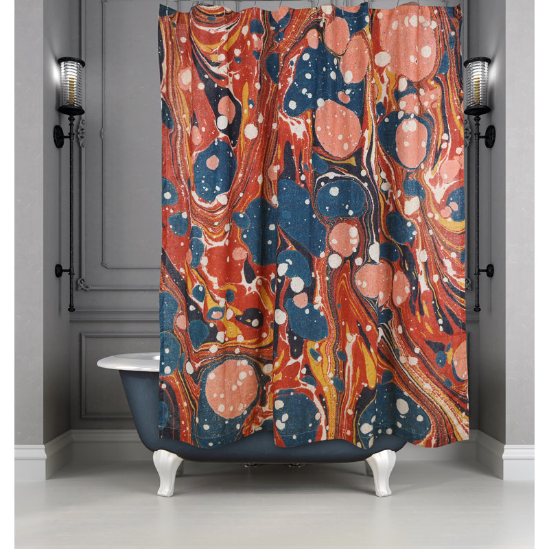 Rideau de douche marbré