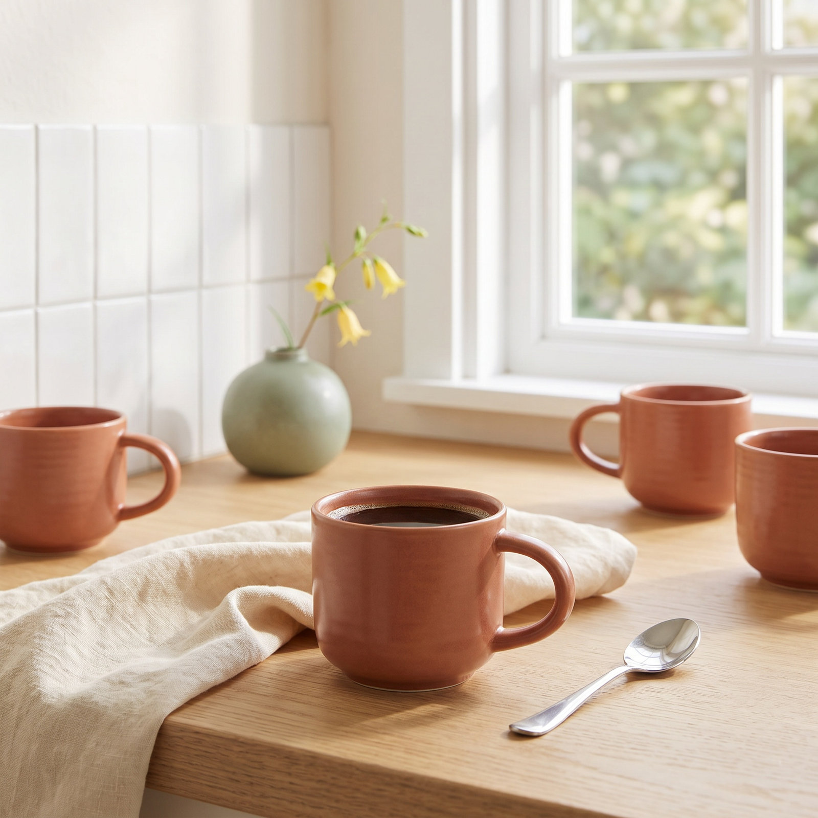 Essential Stoneware Coffee Mug, Terracotta