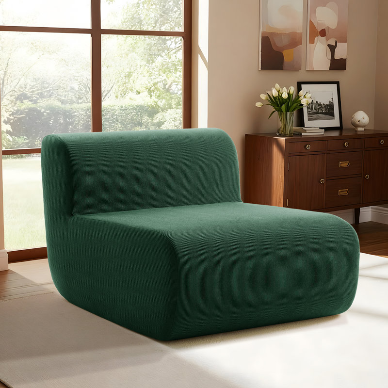 Fauteuil d'appoint Boneless, fauteuil d'appoint confortable, canapé togolais, fauteuils à billes en velours côtelé pour salon, chambre à coucher, foyer, sans assemblage requis, housse lavable, livraison dans une boîte