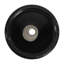 Lavabo de salle de bain rond en céramique avec lavabo pour salle de bain, fond noir avec motifs blancs (UNOR B)-122773302