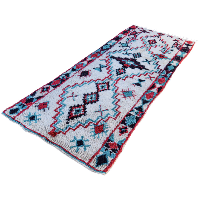 One-of-a-Kind Runner 3'8" x 8'6" Hand Knotted Area Rug
