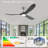 Gray Solid Wood 3 Blade Ceiling Fan With Light – Dc Motor, Reversible, Remote Control-72898606