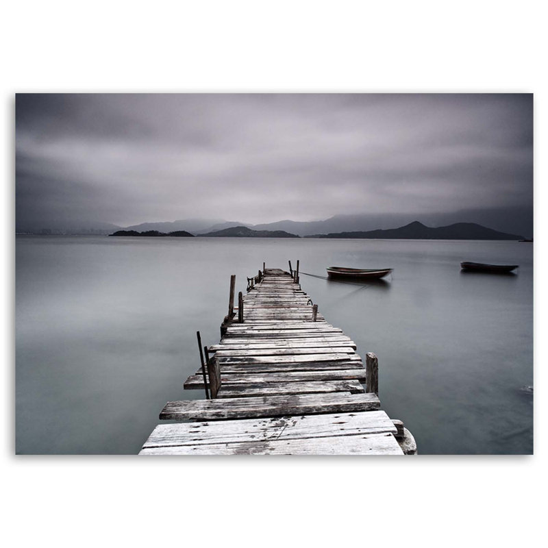 Winter Lake Landscape - Wrapped Canvas Print, 70cm H x 100cm W