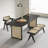 Burlywood Rectangular Solid wood Butterfly Leaf Dining Table-1053036950-1053036951