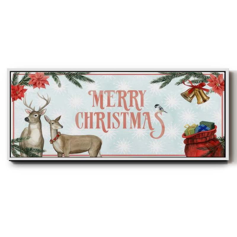 Merry Christmas - toile encadrée, H 12 po x l 30 po