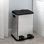 Poubelle à recyclage multi-compartiments en acier inoxydable 10,5 gallons