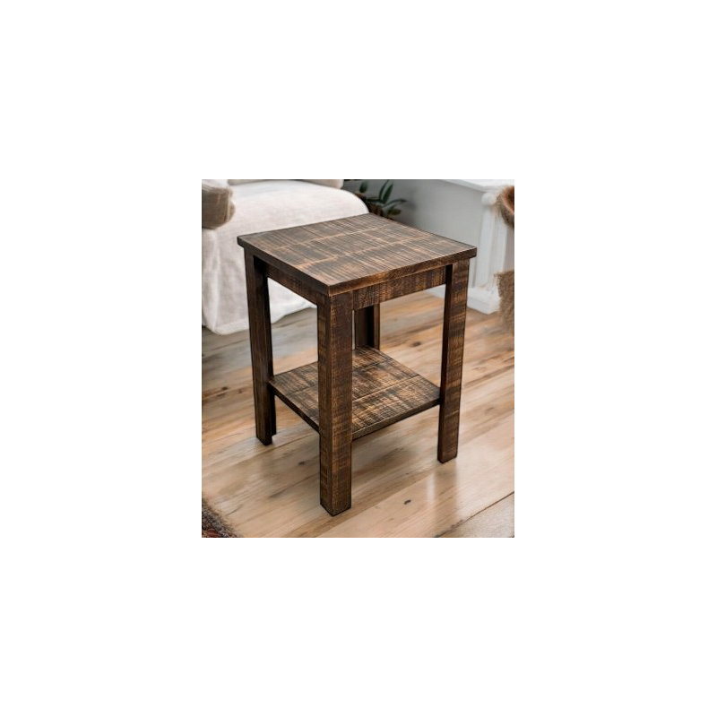 TABLE DE BOUT TOUT CARRÉ, H 24 po x l 17 po x P 17 po