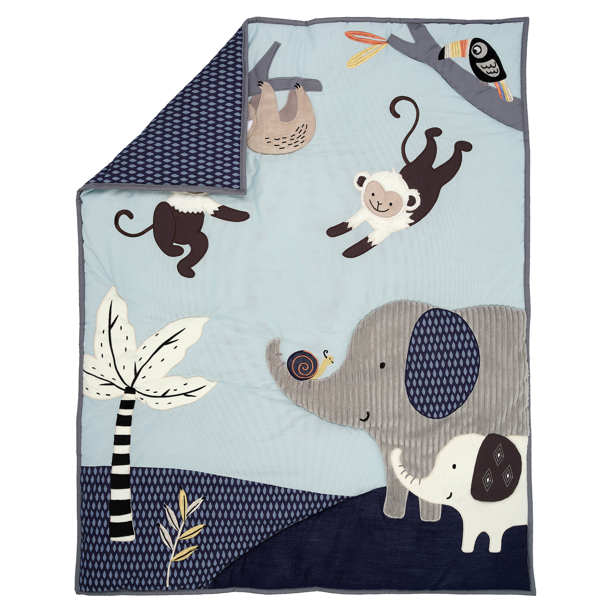 Lambs and ivy indigo elephant sale