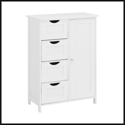 Armoire de rangement blanche pour salle de bain
