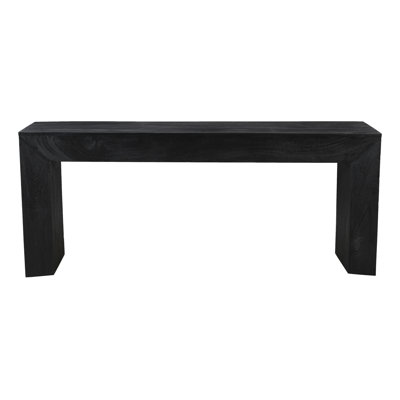 Felipe Console Table In Modern Charcoal Gray On Mango Solid Wood