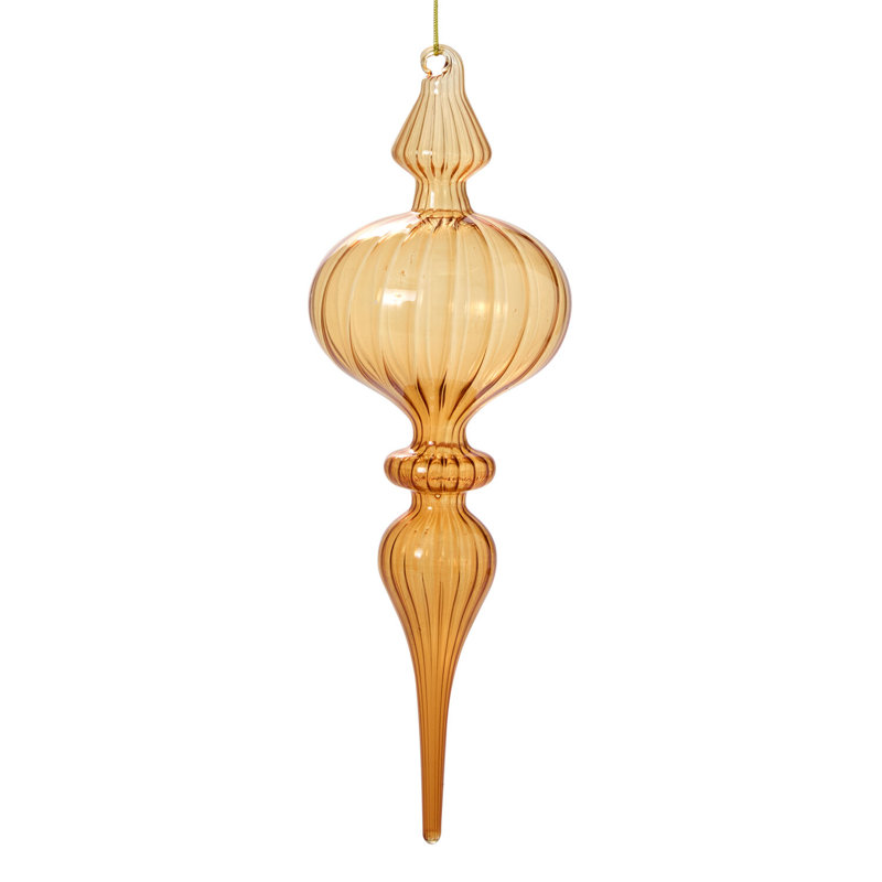 Ornement Nicolette 3,25 po x 9,5 po, Ambre
