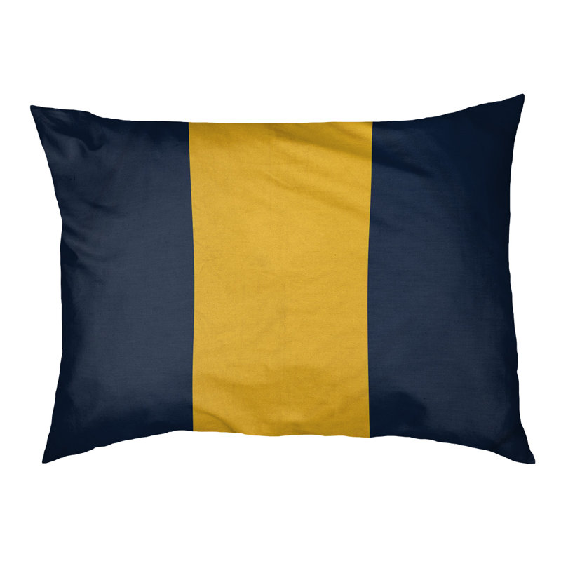Coussin pour chien Indiana, Bleu minuit / jaune basketball / bleu minuit, Grand (l 40 po x P 30 po x H 14 po)