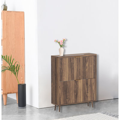 Armoire à chaussures mince avec tiroirs rabattables