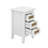 3 Drawers Rattan Nightstands Set Of 2, Wooden End Table With Rattan-Woven Surface, Bedside Table Storage Side Table