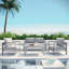 Ensemble de canapé modulaire d'extérieur en aluminium 6 pièces Shore-23592974
