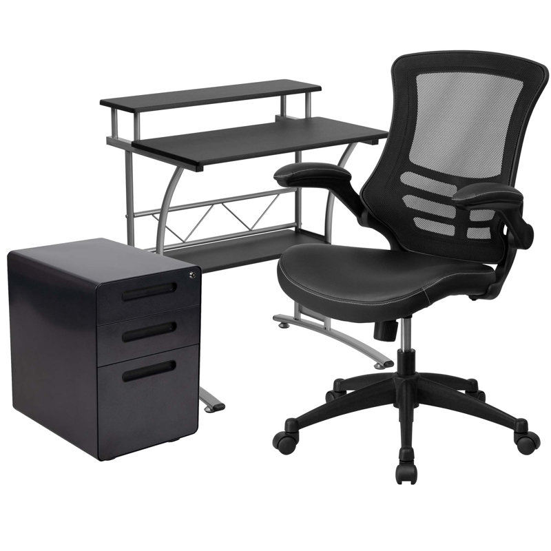 Ensemble 3 pièces de bureau ergonomique, chaise et classeur Berezinsky