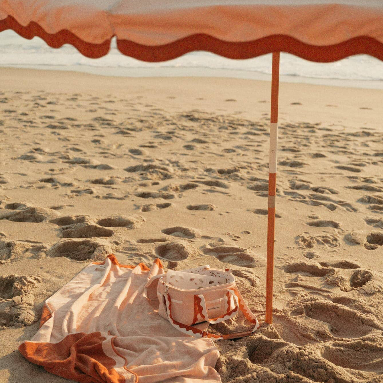 Cotton Terrycloth Beach Towel, Rivie Pink