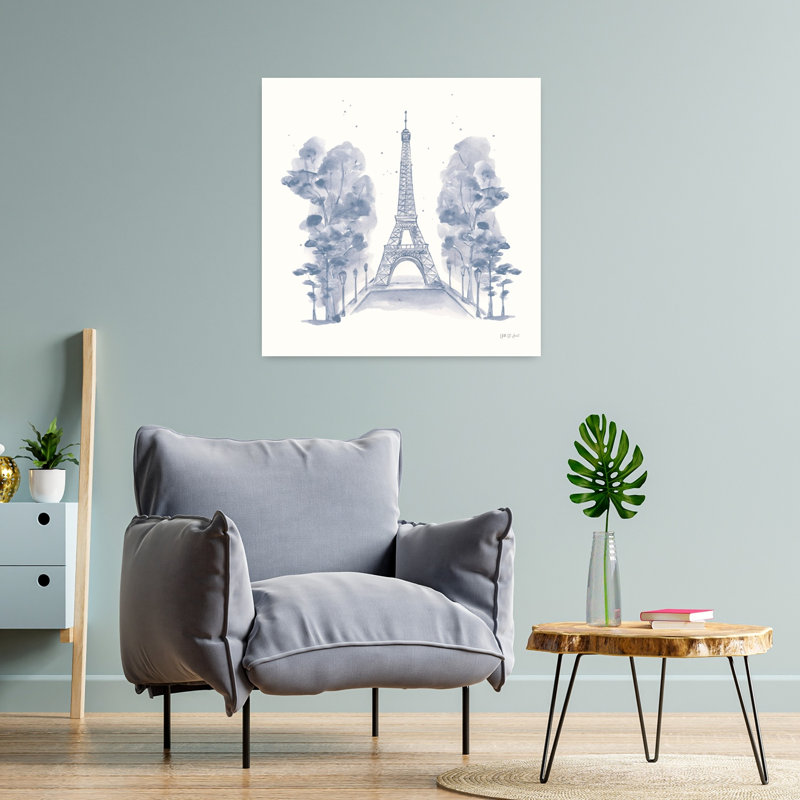 Tour Eiffel, architecture contemporaine abstraite, art du paysage, H 24 po x l 24 po