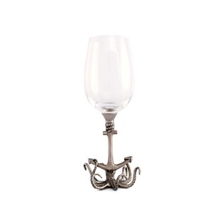 Vagabond House Entwined Oak Pewter Stemware - White - 10 H 12.25 oz