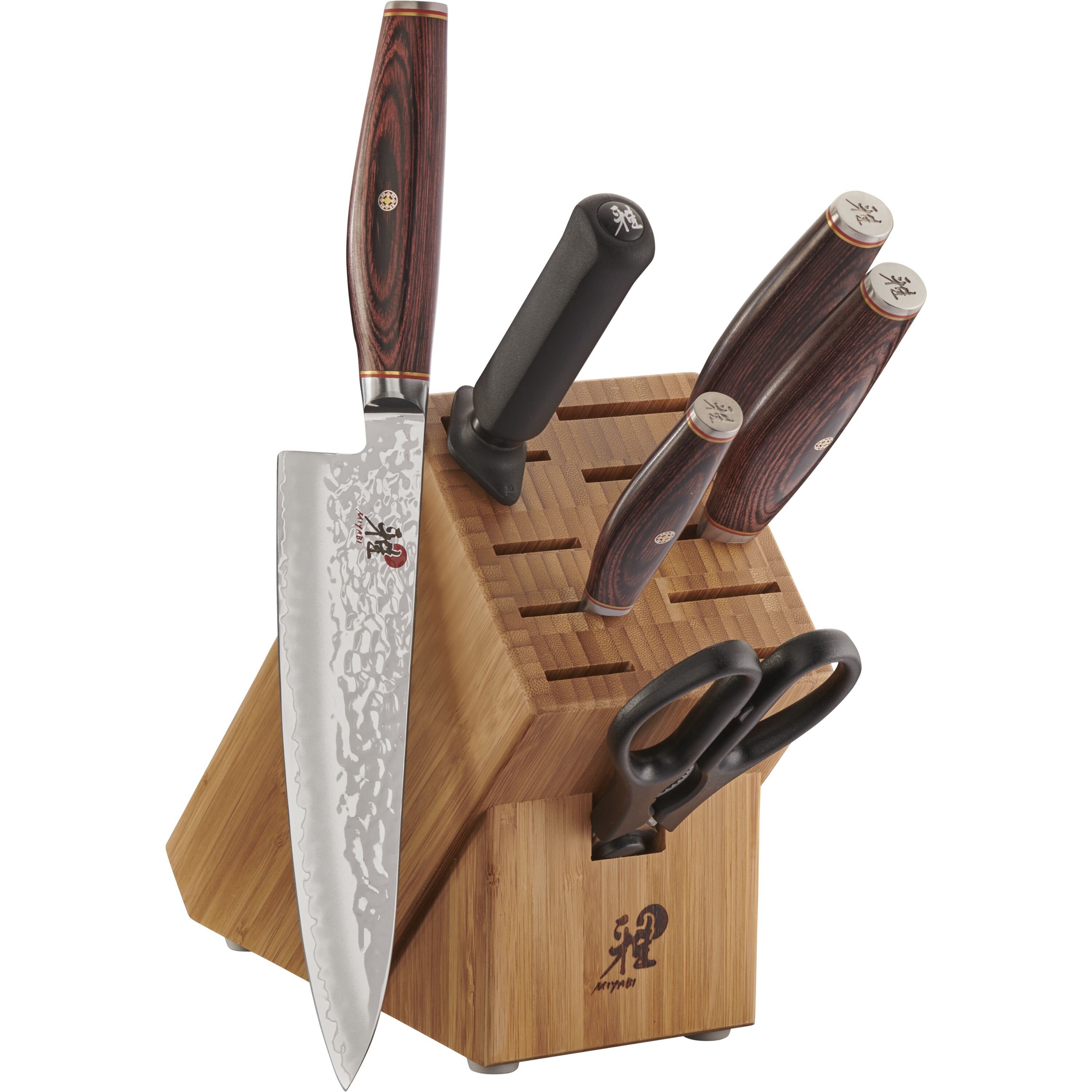 Global Classic 5-Piece Masuta Knife Wood Block Set