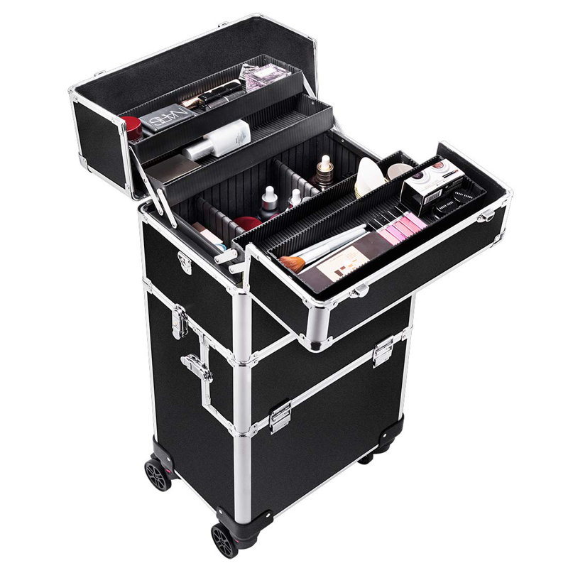 Lauderhill Metal 3 Compartment Makeup Organizer