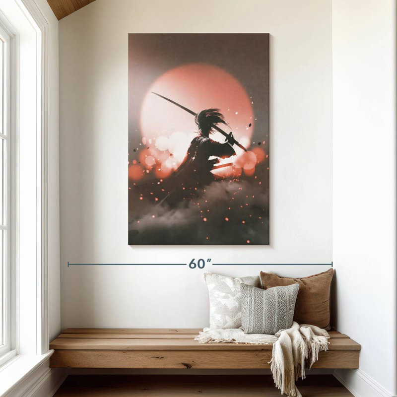 Leisha Samurai Combat Stance, 48" H x 32" W