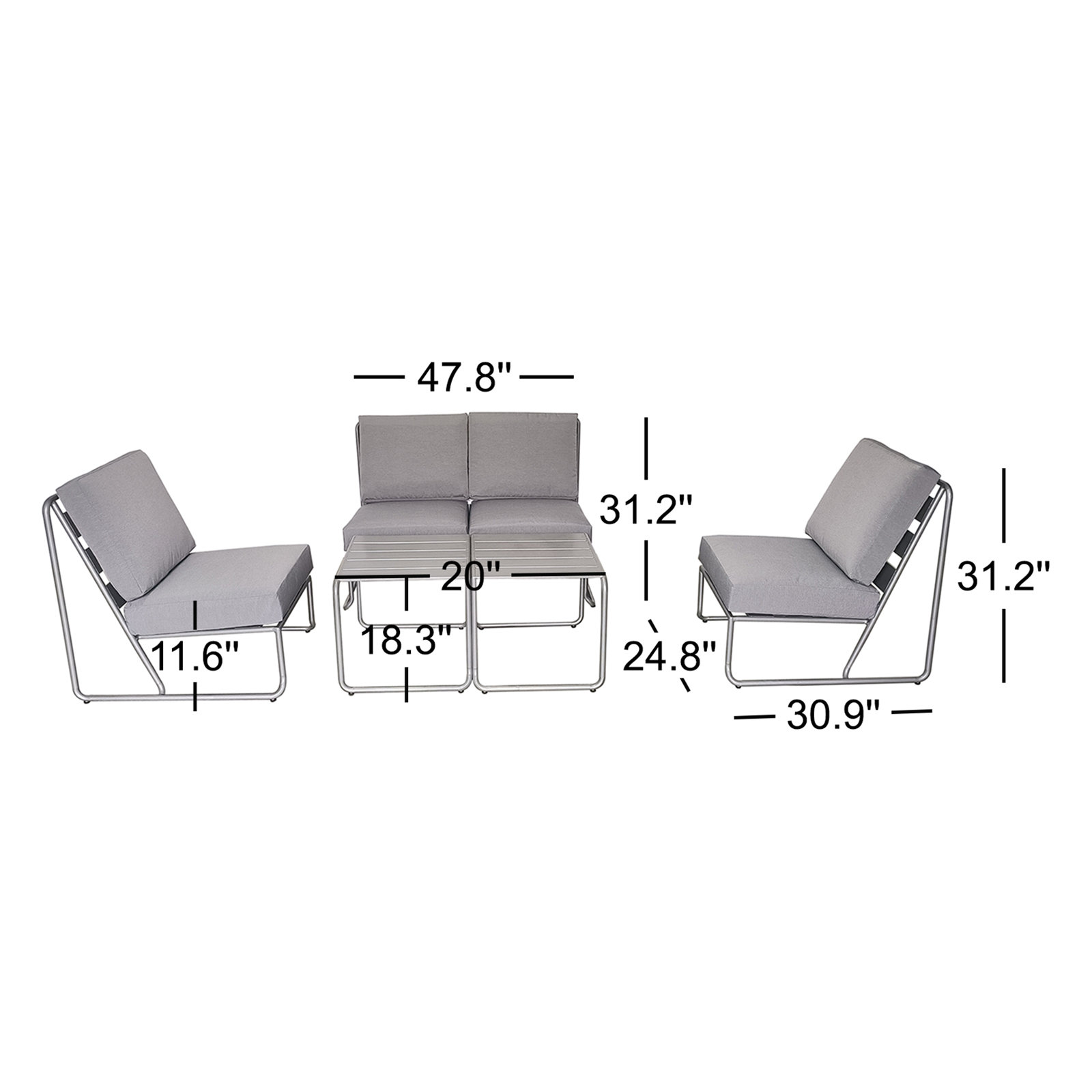 4-Person Patio Seating Group