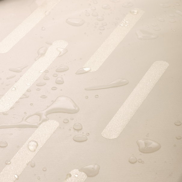 Tapis de douche antidérapant Ledya, Blanc