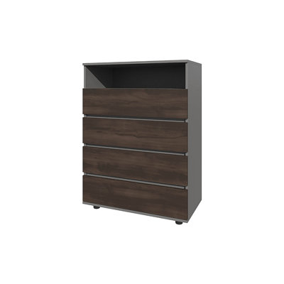 Commode 4 tiroirs avec tablette ouverte