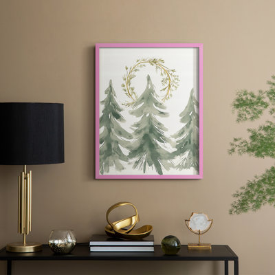 «Christmas Holiday Art», reproduction encadrée Cccxxxii - bois massif